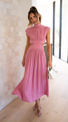 Cindie Midi Dress - Pink