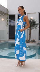 Bacca Maxi Dress - Blue Print