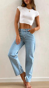 Abrand 95 Mid Straight Jean - Walk Away