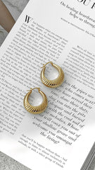 Lauren Coil Gold Plated Earrings - Gold
