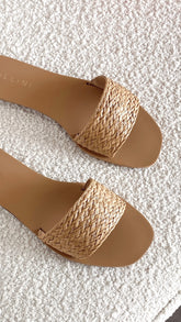 Henrik Slide - Natural Raffia