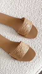 Henrik Slide - Natural Raffia