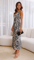 Taylan Midi Dress - Black