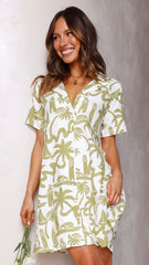 Bliss Mini Dress - Lighthouse Print