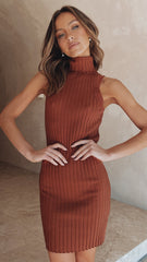 Tessa Knit Dress - Cocoa