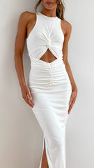 Mindy Midi Dress - White