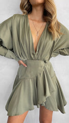 Sapphire Mini Dress - Olive