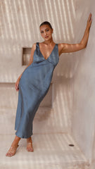 Sammie Maxi Dress - Steel Blue