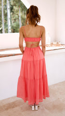 Vella Midi Dress - Coral