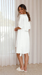 Harper Mini Robe - White