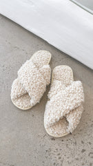 Teddy Slippers - Beige