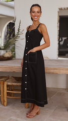 Reda Midi Dress - Black