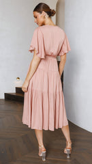 Dakota Midi Dress - Salmon