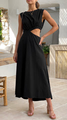 Tara Midi Dress - Black