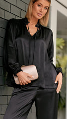 Alayna Satin Structured Clutch - Champagne