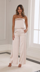 Hampton Pants - Champagne Satin
