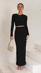 Tahnee Midi Skirt - Black