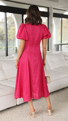 Blaire Midi Dress - Hot Pink