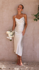 Monte Midi Dress - Ivory