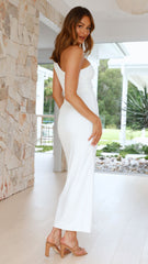 Victoria Maxi Dress - Stretch/Cotton - White