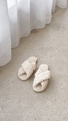 Teddy Slippers - Beige