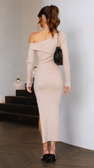 Mabel Knit Midi Dress - Nude