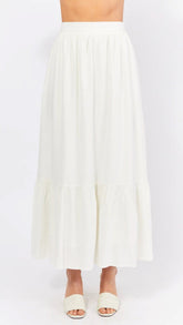 Finley Maxi Skirt - White