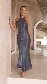 Gia Halter Maxi Dress - Midnight Blue