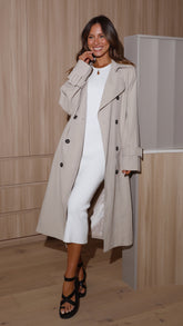 Gabbi Trench Coat - Beige