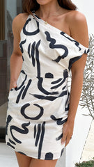 Cate Mini Dress - Sand/Black York