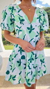 Julie Mini Dress - Green
