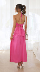 Leyah Midi Dress - Hot Pink