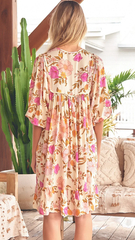 French Mini Dress - Beautiful Escape Print