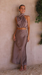 Esther Maxi Skirt - Mushroom