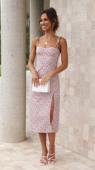 Sandrina Midi Dress - Pink Floral