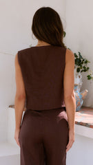 Tillie Vest - Chocolate