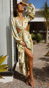 Jeanie Dress - Yellow Floral