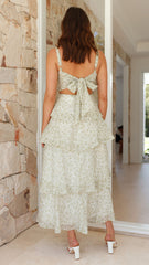 Page Maxi Dress - Green Floral