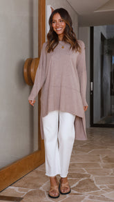 Mason Long Sleeve Knit - Mocha