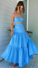 Ayla Maxi Skirt - Periwinkle Blue