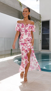 Karmen Midi Dress - Pink