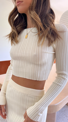 Senya Long Sleeve Top - Butter