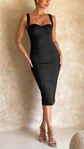 Paley Midi Dress - Black
