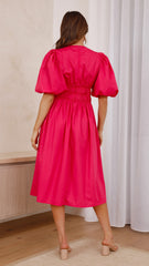 Jaymie Midi Dress - Hot Pink