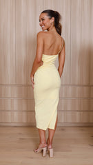 Reed Midi Dress - Yellow