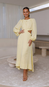 Eloise Midi Dress - Yellow