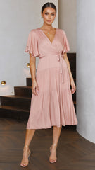 Dakota Midi Dress - Salmon