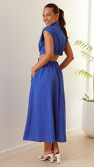 Maddison Midi Dress - Blue
