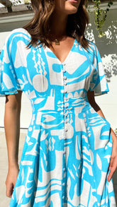 Blake Midi Dress - Vienna Print