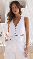 Eve Vest Top - White